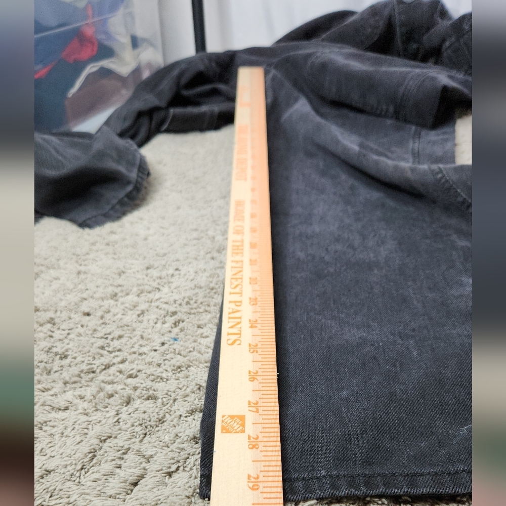Woman's Long Sleeve Denim Jumpsuit - Universal Threads Black 4 - Picture 15 of 16